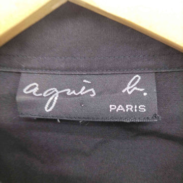 agnes b.(アニエスベー)日本製 フラワーメタルボタン コットンシャツ