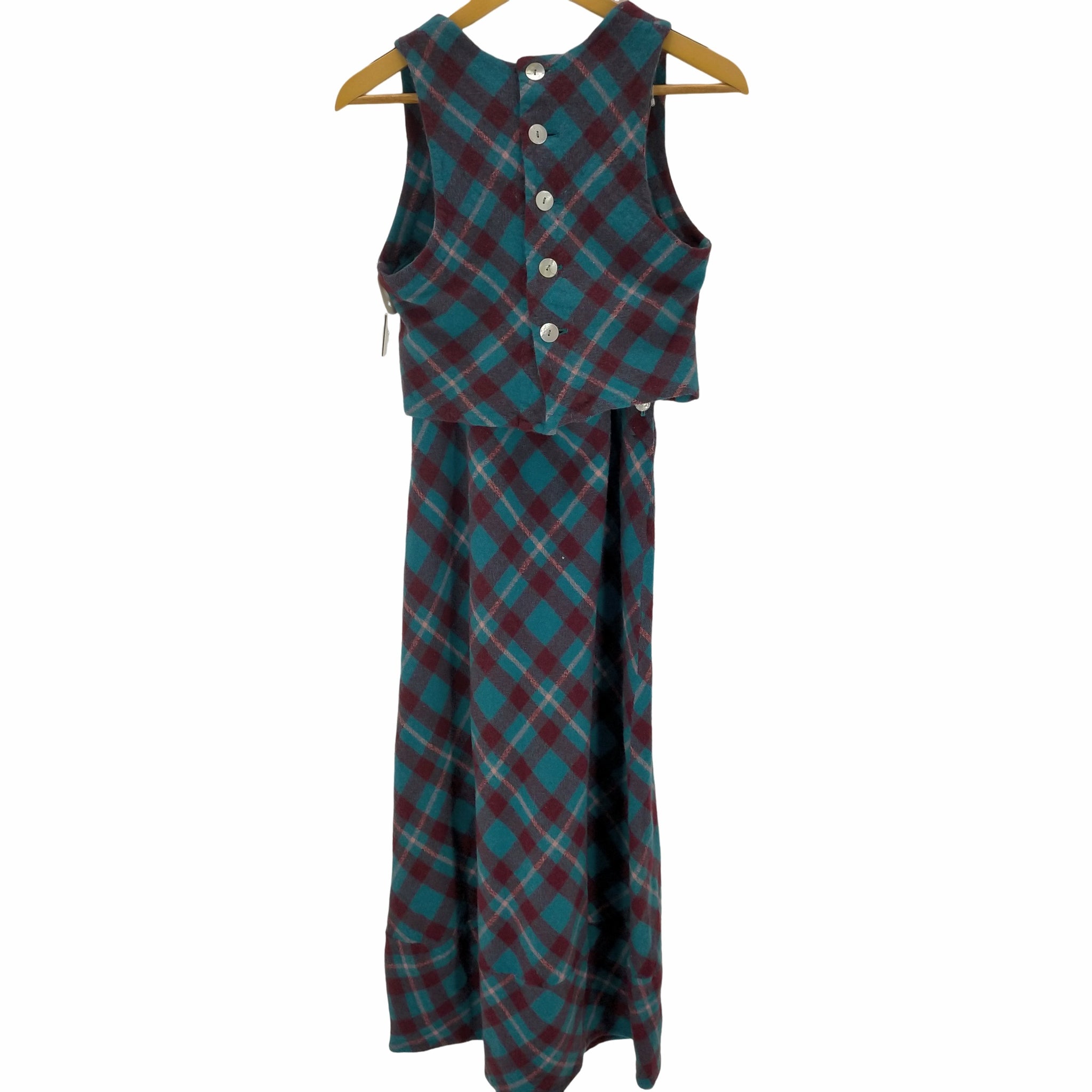 TSUMORI CHISATO(ツモリチサト)OLD ウールセットアップ チェックマキシスカート