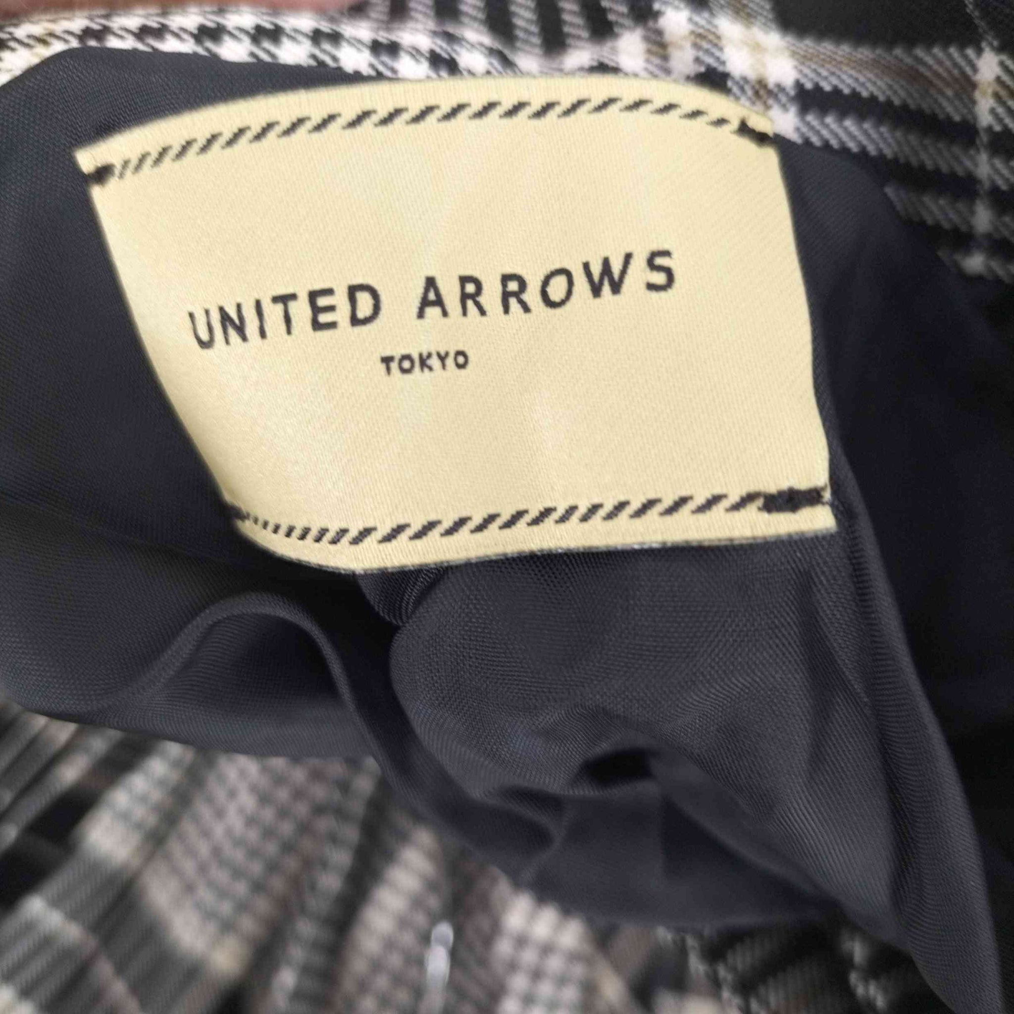 UNITED ARROWS(ユナイテッドアローズ)チェック アコーディオン  プリーツ ロング ボリューム スカート