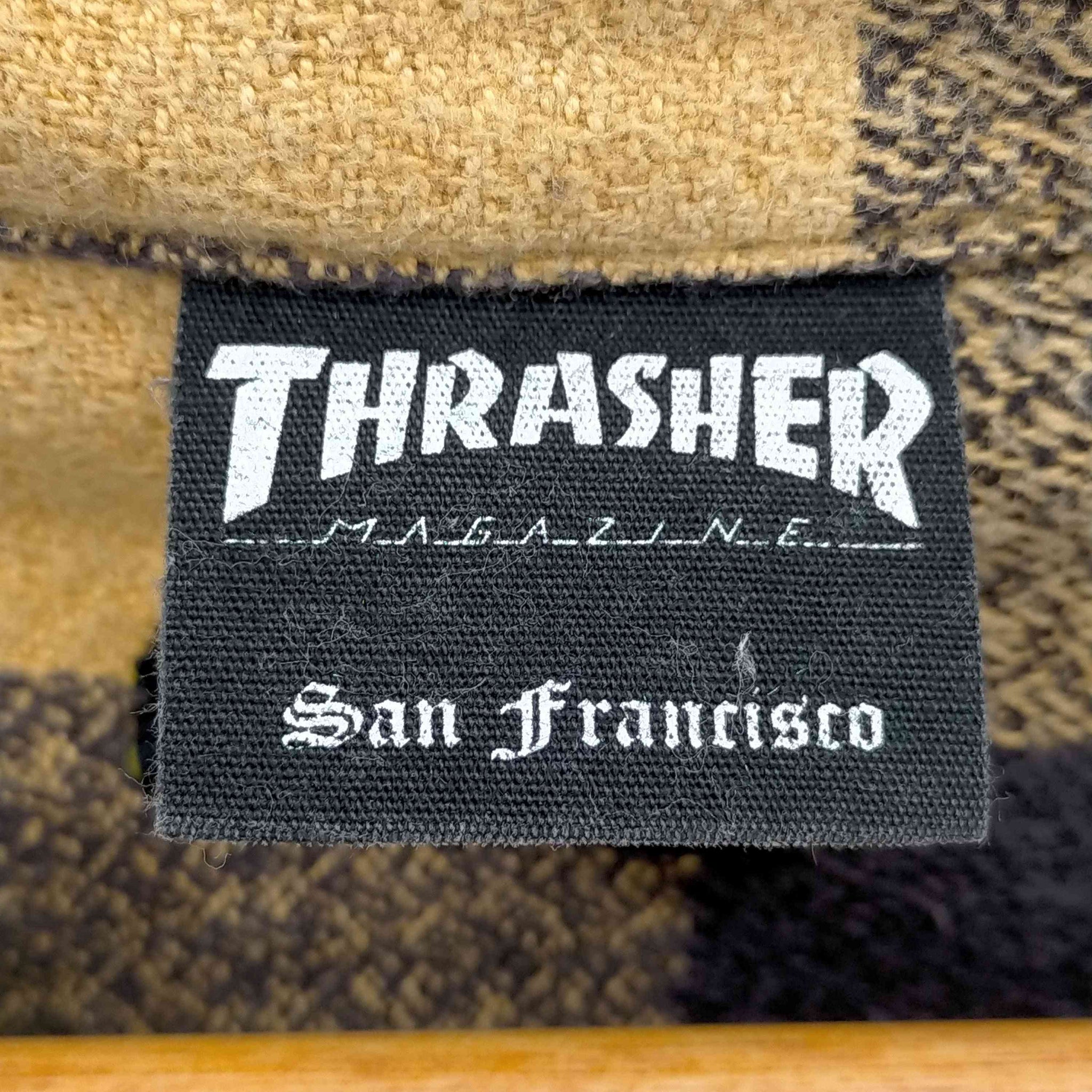 THRASHER(スラッシャー)チェック オープンカラー L/Sシャツ
