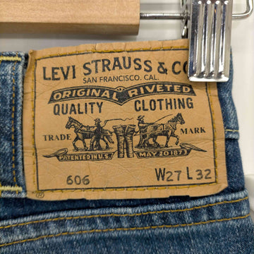 Levis Vintage Clothing(リーバイスヴィンテージクロージング)606 スリムテーパードデニムパンツ bigE 42TALONジップ オレンジタブ