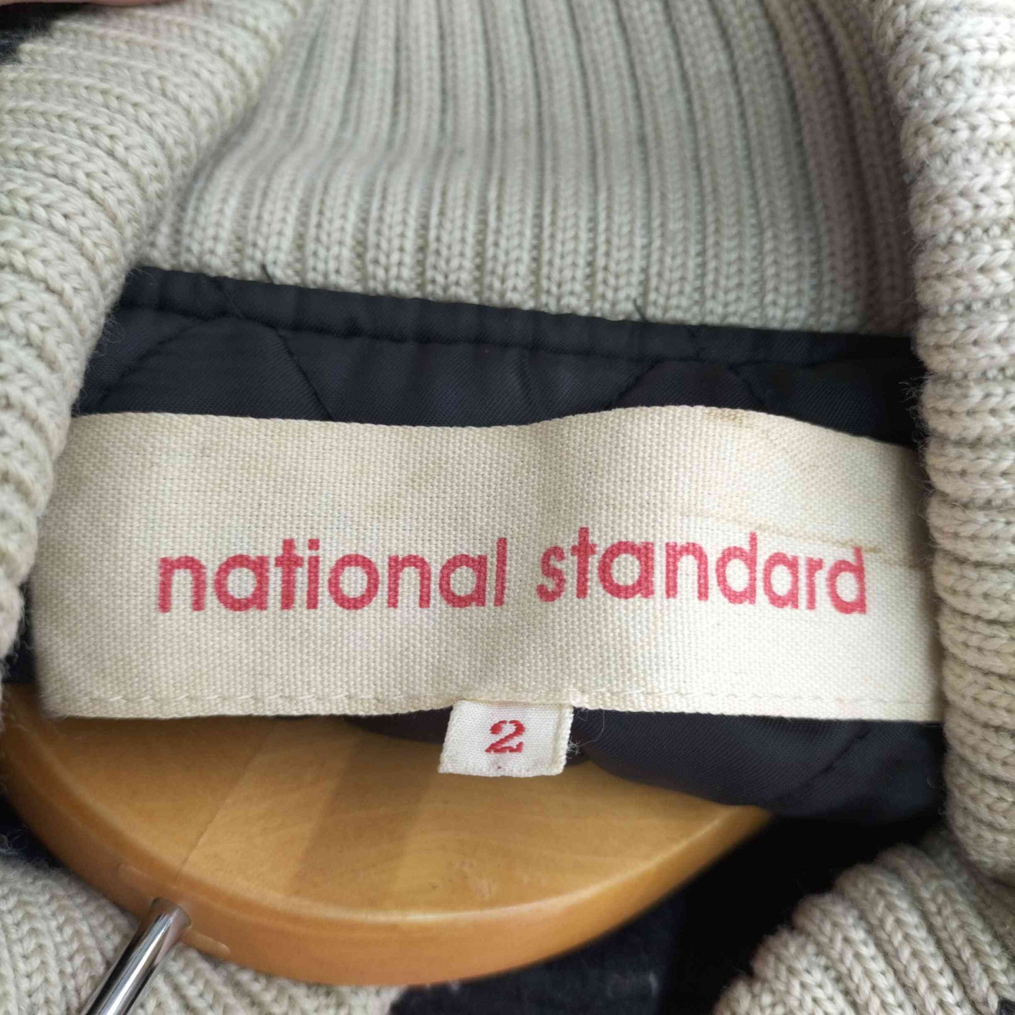 National Standard(ナショナルスタンダード)00s 裏地キルティング ミニポケ レザーxウール スタジャン