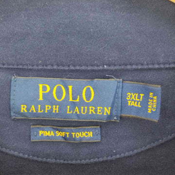 POLO RALPH LAUREN(ポロラルフローレン)PIMA SOFT TOUCH ポニー刺繍 サイドライン ハーフジップ スウェット ビッグサイズ