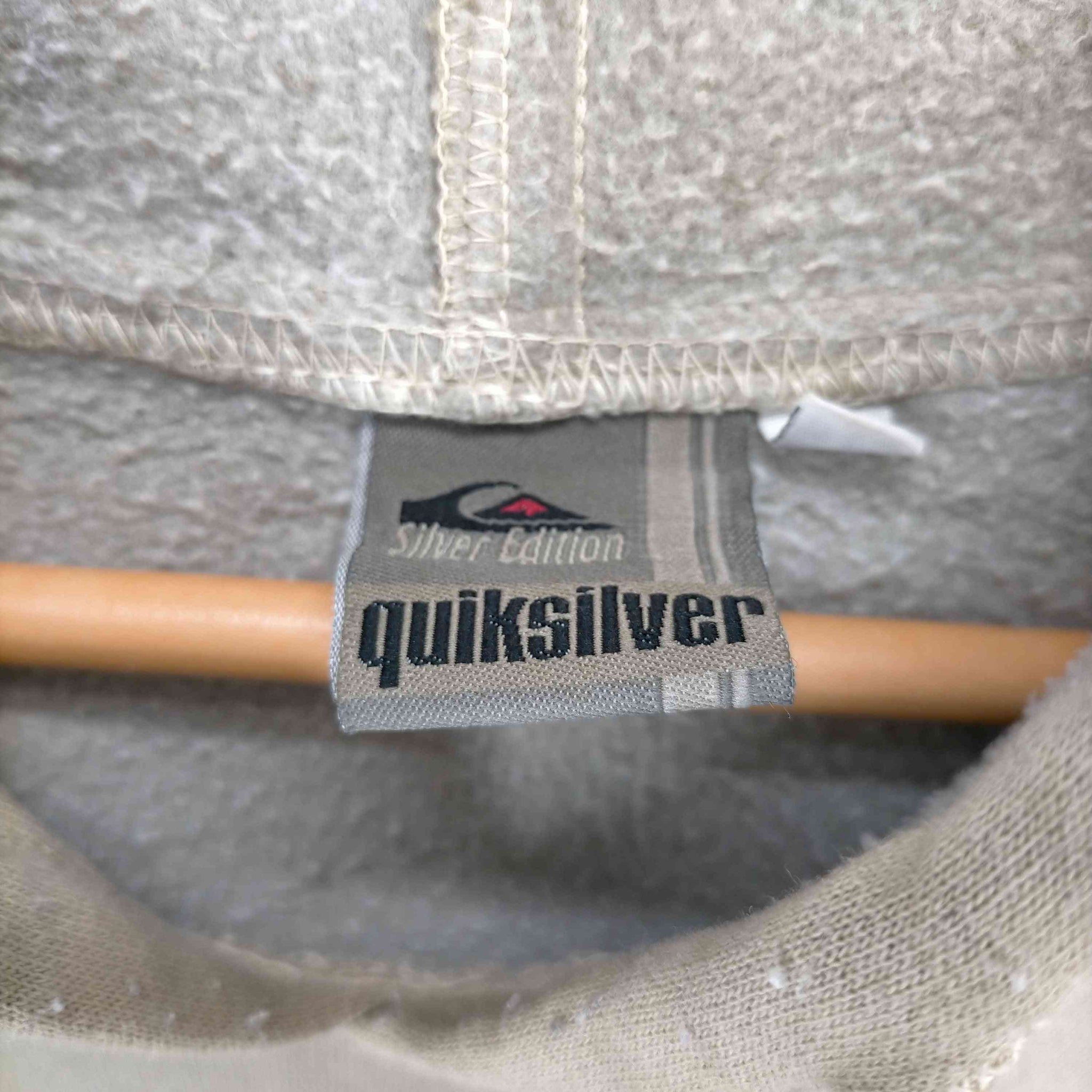 Quiksilver(クイックシルバー)90S USA製 裏起毛 ビッグロゴプリント プルオーバーパーカー