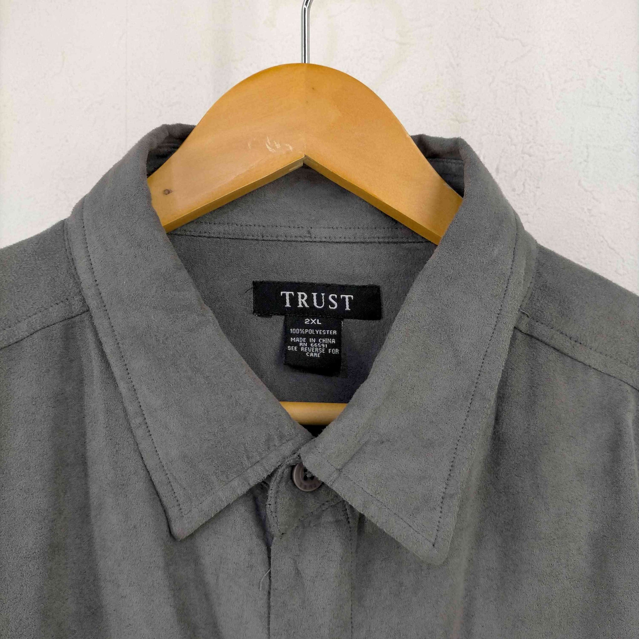 TRUST(トラスト)レギュラーカラースエードシャツ