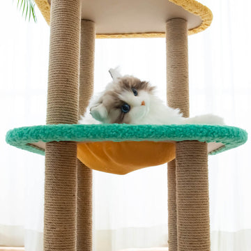 ４段キャットツリー　ｊｕｎｐ　ｊｕｎｐ　猫　キャットタワー　木製　据え置き　猫タワー　キャットツリー　木製　おしゃれ　ネコ　猫用　ナチュラル　シンプル　北欧　レトロ　西海岸　ミッドセンチュリー