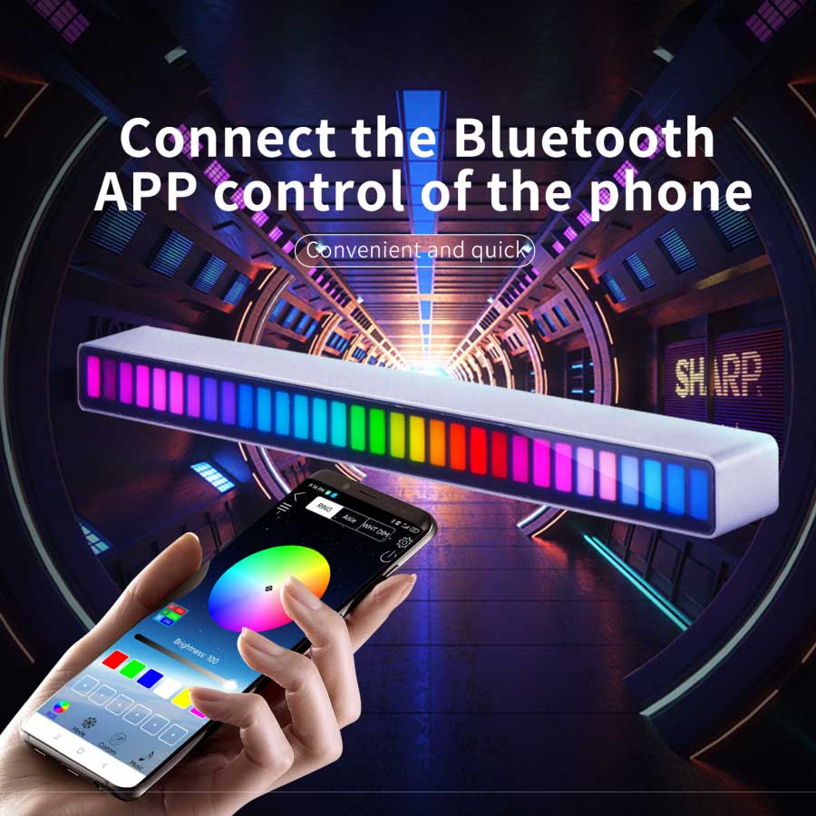 LED 音楽連動 RGBライト 音に反応 USB充電式 高感度 雰囲気作り トリップライト リズムライト 車 机 デスク DJ ゲーム 装飾用 音声 音楽 レベルライト プレゼント ギフト