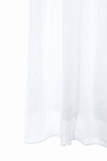 DRESSTERIOR(ドレステリア)インド刺繍コットンボイルワンピース 半袖 ロング ギャザー 38 白 ホワイト /CM ■OS 【中古】【ブランド古着バズストア】