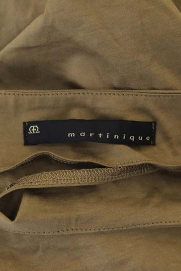 martinique(マルティニーク)アシンメトリーイージードレス ワンピース 半袖 ロング ミモレ 茶 ブラウン /MF ■OS