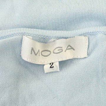 MOGA(モガ)長袖 フリルカーディガン スパンコール装飾 薄手 2 水色 ライトブルー /HS ■OS 【中古】【ブランド古着バズストア】