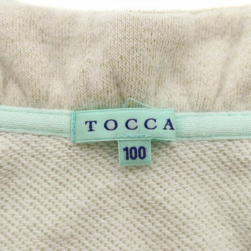 TOCCA(トッカ)ジップアップジャケット スウェット フリル  レース 100 ベージュ /SI5 ■EC
