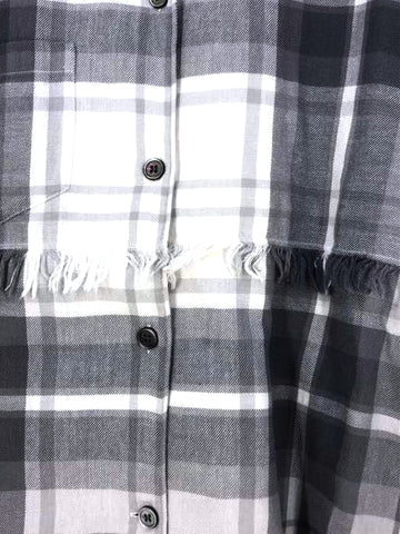 UNUSED(アンユーズド)22SS fringe short sleeve check shirt