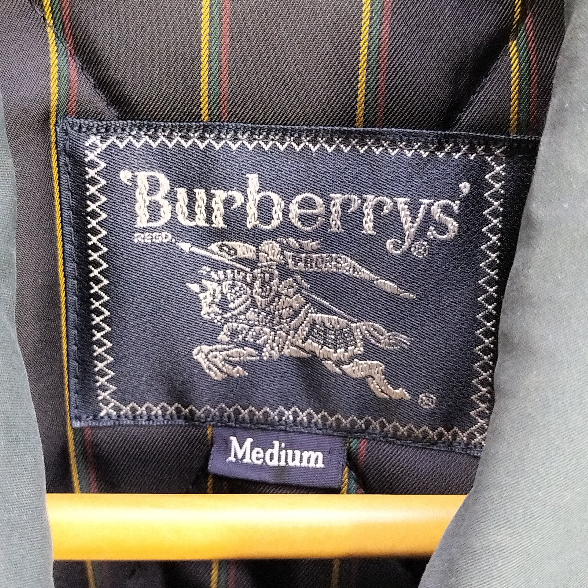 BURBERRYS(バーバリーズ)90s ストライプキルティングライナー付き 