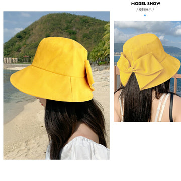 4カラーリボン 帽子 バックスタイル おしゃれ アクセント 紫外線対策 UVカット 日差し対策 涼しく レディース ファッション 小物