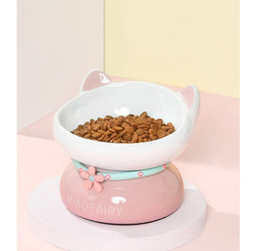 猫 ボウル 陶器 猫食器スタンド 猫食器台 フードボウル 餌入れ ペット 美しいデザイン