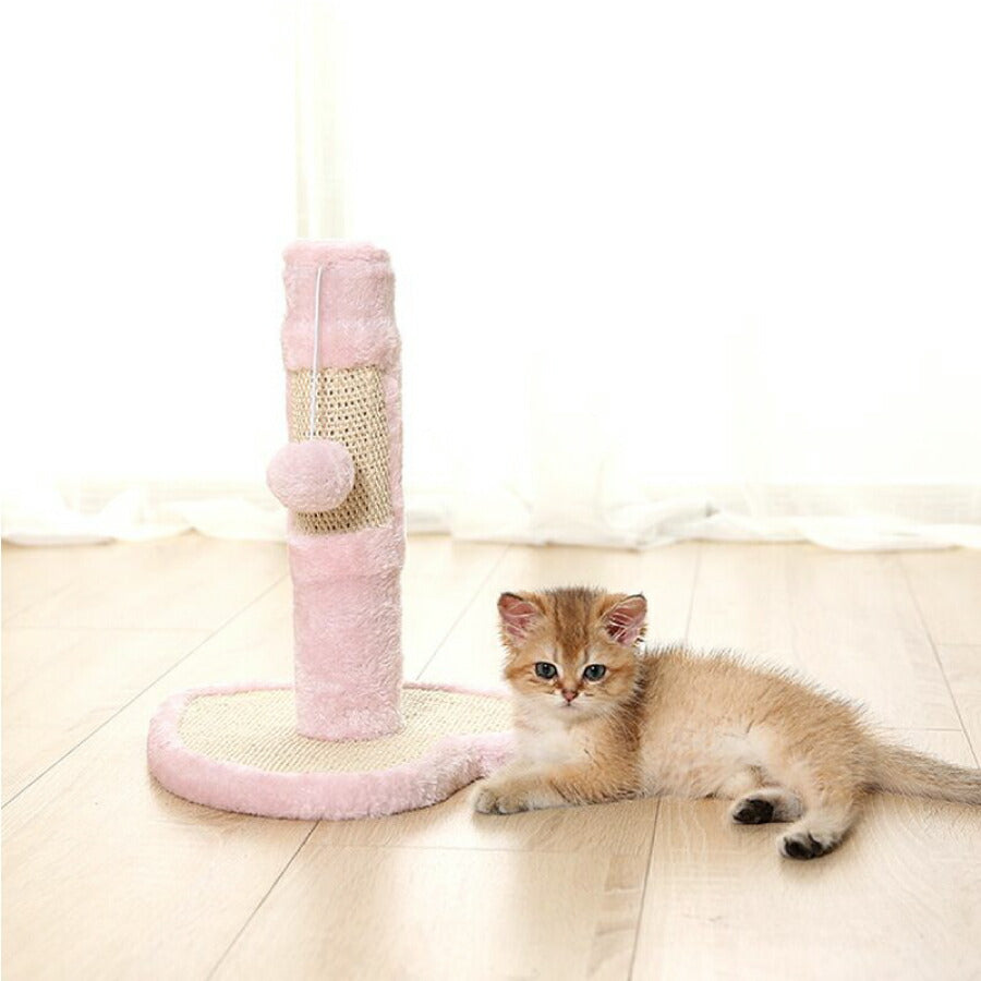 ハート星可愛い猫用爪とぎタワー子猫ピンクグレーキャットタワーインテリア爪とぎストレス解消送料無料