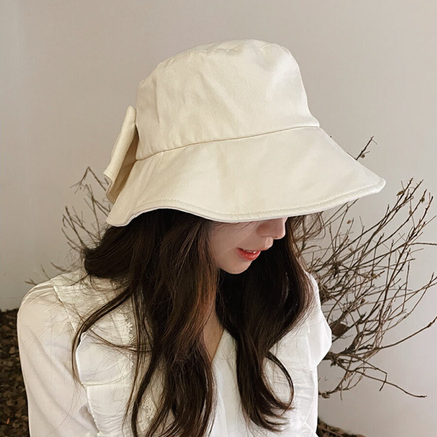 4カラーリボン 帽子 バックスタイル おしゃれ アクセント 紫外線対策 UVカット 日差し対策 涼しく レディース ファッション 小物
