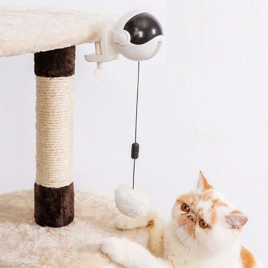 ゆらゆらふんわりボール 猫 おもちゃ 自動 ゆらゆら 運動不足解消 ストレス発散 ボール 猫じゃらし ペット ポンポン どこでも設置 電動 電池式