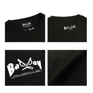 BAD BOY Tシャツ メンズ レディース 送料無料 バッドボーイ ブラック 黒 ホワイト 白 パロディ ロゴ プリント 半袖 トップス ストリート ユニセックス