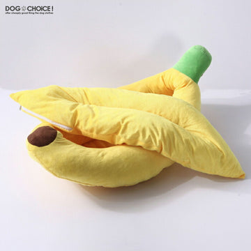 【犬猫兼用】【Lサイズバナナ型ベッドクッション】