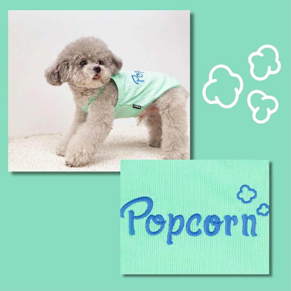 犬 服 Popcorn キャミソール 3カラー 伸縮性 お散歩 小型犬 / 小型犬 / 中型犬  ドッグウェア 犬の服 ペット服 犬服 PETFiND