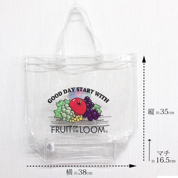 【ゆうパケット送料無料】フルーツオブザルーム FRUIT OF THE LOOM クリアトート トートバッグ バッグ ロゴ 透明 メンズ レディース