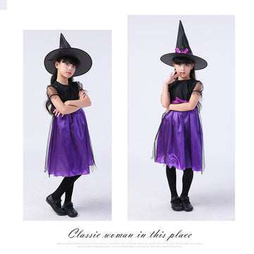 ハロウィンコスプレ衣装子供こどもキッズ女の子魔女精霊巫女仮装可愛い帽子ワンピースデビル