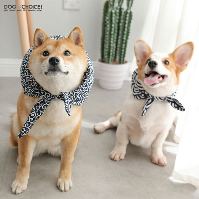 【風呂敷風ペット用クッション入りスカーフ】犬用スカーフ/猫用スカーフ/スカーフ