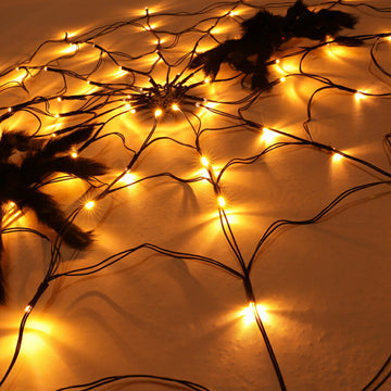 大還元クーポン配布中父の日母の日ハロウィンクモクモの巣LEDライトデコレーションイルミネーション装飾飾りイベント演出リモコン乾電池式送料無料