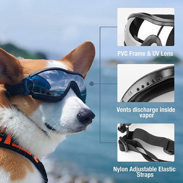 犬用サングラスペット用ゴーグルメガネUVカットお出かけ用UV紫外線対策中大型可愛いメガネ防風写真撮影散歩ペット用品送料無料