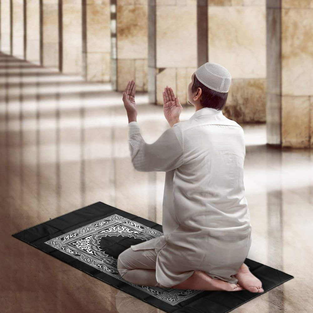 イスラム教礼拝用マットお祈り用じゅうたん絨毯お祈りマット敷物礼拝マットイスラーム祈祷用敷物モスク方位磁針付きコンパス付き送料無料