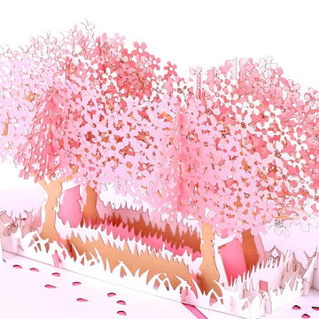 桜 グリーティングカード メッセージカード 誕生日カード 春 入学 チェリーブロッサム 3D 立体 ポップアップカード お祝い 誕生日 封筒付き メール便
