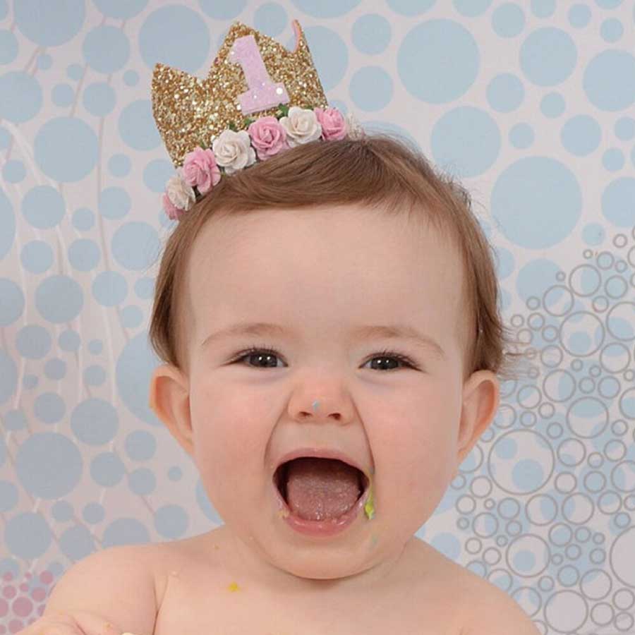 誕生日 王冠 1/2歳 1歳 2歳 3歳 誕生日 パーティー お姫様 キッズ 女の子 男の子 かわいい 髪飾り キラキラ コスプレ コスチューム