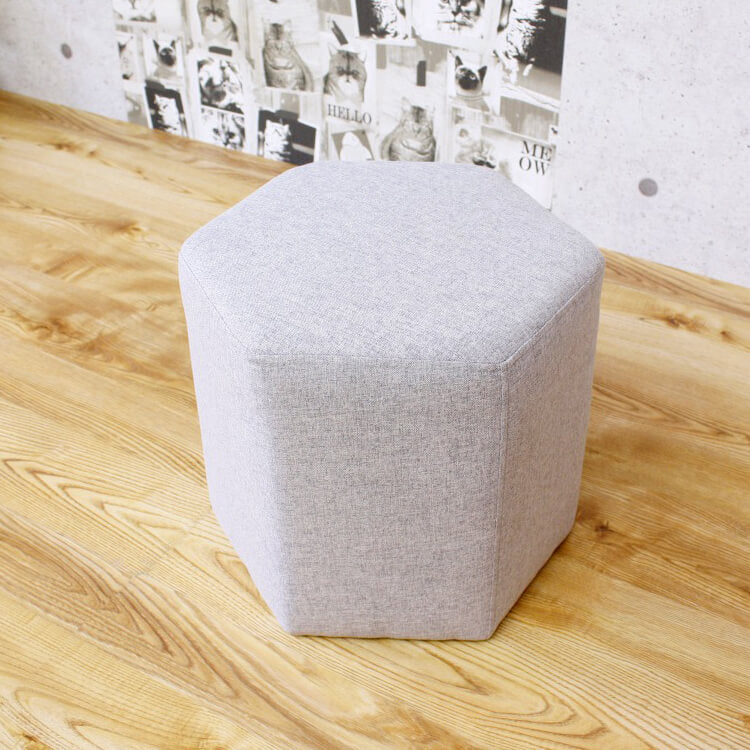 Ｈｅｘ（ヘクス）　カラースツール　六角形タイプ　作業椅子　作業用　積み重ね　コンパクト　すきま収納　積み重ね　北欧　子供　キッズチェア　オットマン　足置き　スツール　ファブリック　おしゃれ　六角　六角形