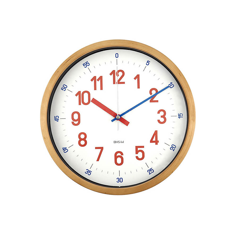 壁掛け時計壁掛け時計　クロック　時計　ナチュラル　ｂａｕｈａｕｓ　バウハウス　シック　レトロ　お洒落　おしゃれ　送料無料　シンプル　北欧　西海岸　ミッドセンチュリー