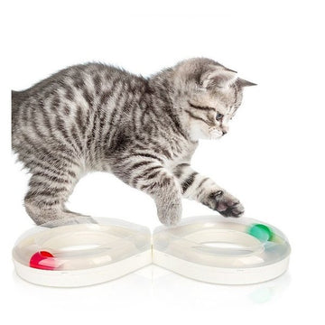 猫 おもちゃ キャット ボール 回転 くるくる ストレス解消 運動不足解決 選べる２色   Panni