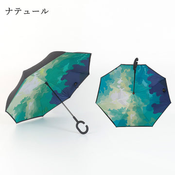 傘逆さ傘逆さま傘雨傘濡れない傘グラスファイバーレディースメンズ晴雨兼用手開き式撥水耐風長傘Ｃ型迷彩